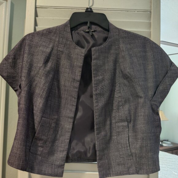 Daisy Fuentes Petites Short Sleeved Gray Blazer Size PM - Picture 1 of 6